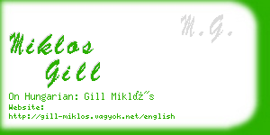 miklos gill business card